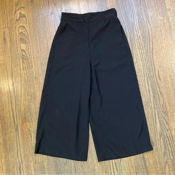 Madewell Huston Pull On Crop Wide Leg High Rise Black Pants Small - Picture 6 of 13